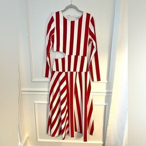 Revolve Ena Pelly Clemence Long Sleeve Jersey Dress True‎ Red Stripe Sz 4 NWT